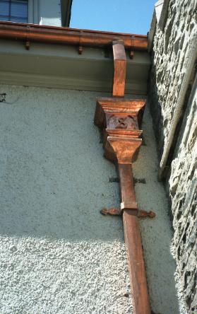 Copper gutters and leaderhead by FM Enterprises Inc. All rights reserved.