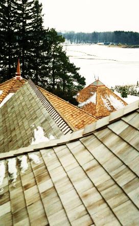 Cedar Roof with Copper Ornamentation, Flashing by FM Enterprises Inc. All rights reserved.