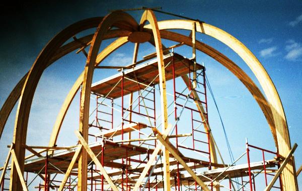 Initial timber construction for dome by FM Enterprises Inc. All rights reserved.