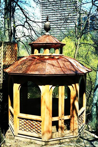 Traditional Style Garden Gazebo with Copper pineapple ornament by FM Enterprises Inc. all rights reserved